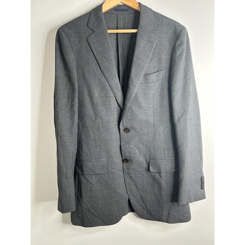 SUITSUPPLY Traveler Grey Wool Jacket Blazer Sportscoat 40L Lanificio Cerruti